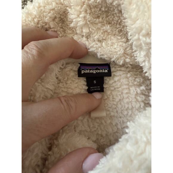 Patagonia Los Gatos Fleece Pullover Womens Small White Sherpa Quarter Zip - Picture 4 of 9